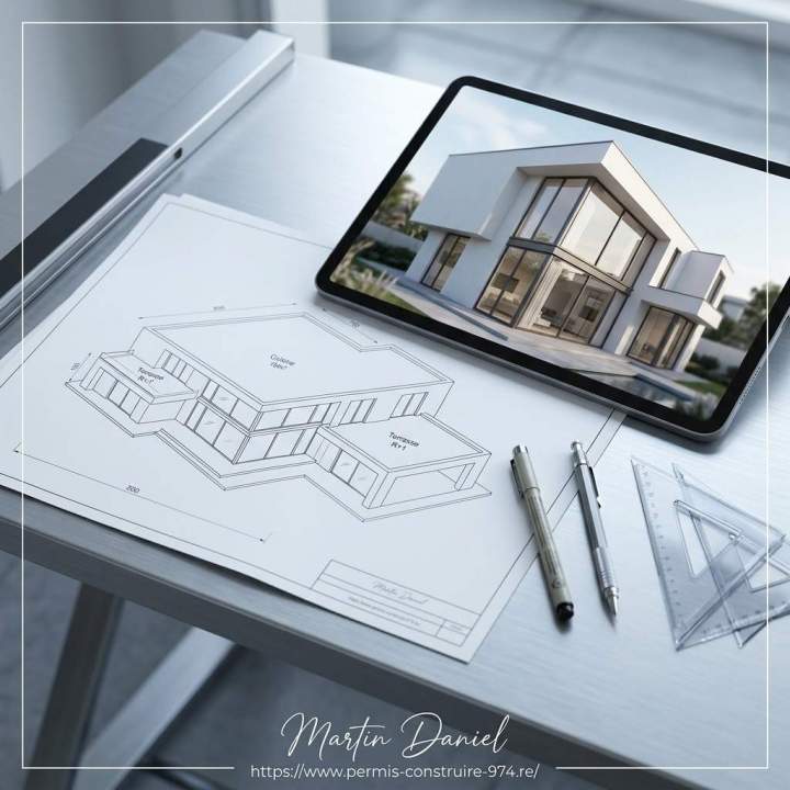 Modèle maison traditionnelle 3D La Réunion